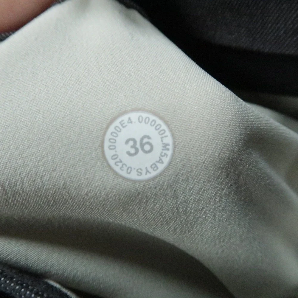 Lululemon Pants Mens 36x32 Gray Commission Slim Oxford Zip Pocket Straight